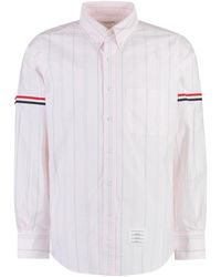 Thom Browne - Camicia in cotone a righe - Lyst