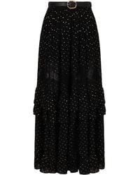 Self-Portrait - Maxi gonna in chiffon - Lyst