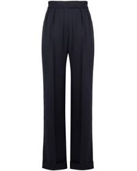 Kiton - High-Waist Wide-Leg Trousers - Lyst