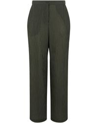 Emporio Armani - Pleated Trousers With High Waist - Lyst