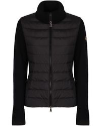 Moncler - Cardigan con pannelli in nylon - Lyst