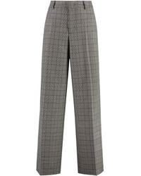 PT01 - Wool Wide-Leg Trousers - Lyst