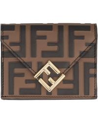 Fendi - Ff Diamonds Leather Wallet - Lyst