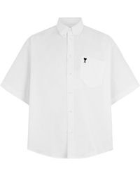 Ami Paris - Camicia in cotone a maniche corte - Lyst