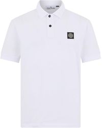 Stone Island - Cotton Polo With Logo - Lyst