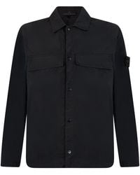 Stone Island - Overshirt With Buttons - Lyst
