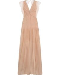 Elisabetta Franchi - Long Dress With V-Neck - Lyst