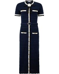 Self-Portrait - Long Dress With Buttons - Lyst