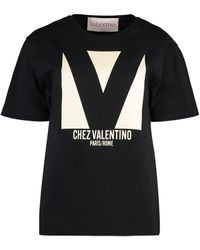 Valentino Garavani - Cotton Crew-Neck T-Shirt - Lyst