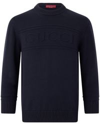 Gucci - Cotton And Wool Sweater With Intarsia - Lyst