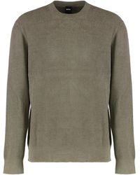 BOSS - Sweater With Velvet Ribbed Effect - Lyst