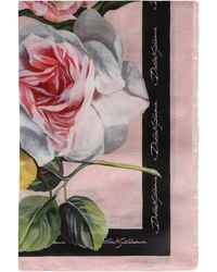 Dolce & Gabbana - Sciarpa in seta stampata - Lyst