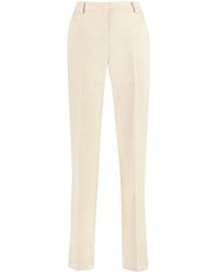 PT01 - Ambra Cotton-Linen Trousers - Lyst