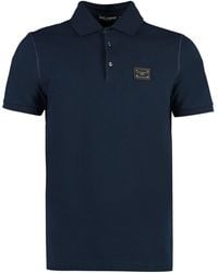 Dolce & Gabbana - Rubber Plate Polo Shirt - Lyst