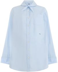 Prada - Camicia con fiocco - Lyst