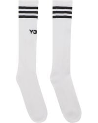 Y-3 - Knee-High Socks With Stripes - Lyst