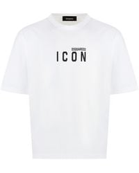 DSquared² - Cotton Crew-Neck T-Shirt - Lyst