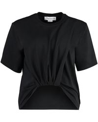 Victoria Beckham - T-shirt girocollo in cotone - Lyst