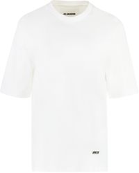 Jil Sander - Cotton Crew-Neck T-Shirt - Lyst