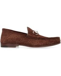 Gucci - Horsebit 1953 Gg Suede Loafer - Lyst