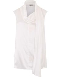 Max Mara - S Max Mara Silk Blouse With Draping - Lyst