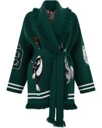 Alanui - Cardigan With Fringes And Belt - Lyst