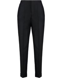 Alberta Ferretti - Wool And Silk Pants - Lyst