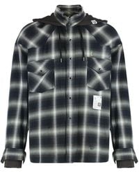 Maison Mihara Yasuhiro - Checked Shirt With Hood - Lyst