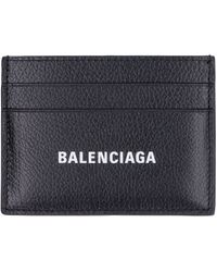 Balenciaga - Pebbled Calfskin Card Holder - Lyst
