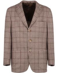 Kiton - Houndstooth Pattern Blazer - Lyst