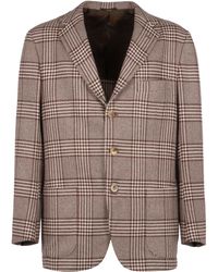 Kiton - Houndstooth Pattern Blazer - Lyst