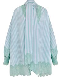 LES FILLES D'EVA - Oversized Shirt With Lace Details - Lyst
