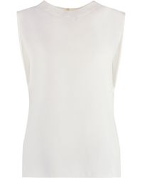 Saint Laurent - Top in seta - Lyst