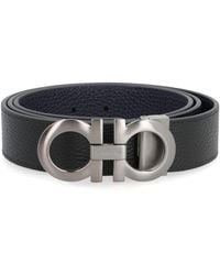 Ferragamo - Reversible Leather Belt With Gancini Hook (9X4 Cm Buckle) - Lyst