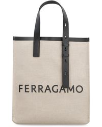 Ferragamo - Canvas Tote Bag - Lyst