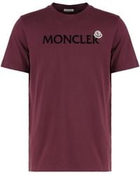 Moncler - T-shirt girocollo in cotone - Lyst