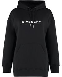 Givenchy - Flocked Logo Hoodie Felpe Bianco/Nero - Lyst