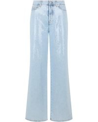 7 For All Mankind - Jeans Lotta Wide Leg Decorated With Sequins - Lyst