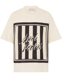 Ami Paris - Printed T-Shirt With Logo - Lyst