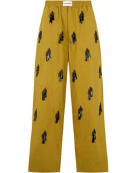 Des Phemmes - Embellished Pants With Rhinestones - Lyst
