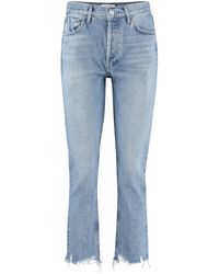 Agolde - Jeans cropped straight-leg Riley - Lyst