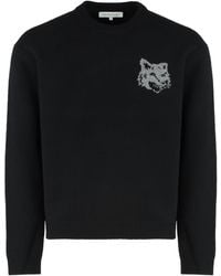 Maison Kitsuné - Sweater With Round Neck - Lyst