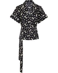 Dolce & Gabbana - Silk Blouse With Floral Print - Lyst
