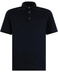 ZEGNA - Cotton Polo With Short Sleeves - Lyst