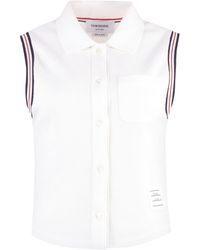 Thom Browne - Sleeveless Polo Shirt - Lyst