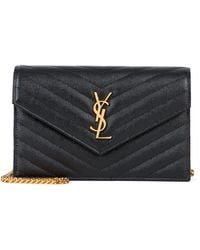 Saint Laurent - Cassandre Envelope Chain Wallet - Lyst