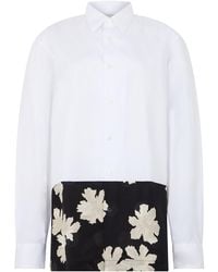 Dries Van Noten - Cotton Poplin Shirt With Floral Print - Lyst