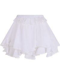 LES FILLES D'EVA - Mini Skirt With Elastic Waistband - Lyst