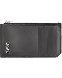 Saint Laurent - Smooth Leather Card Holder - Lyst