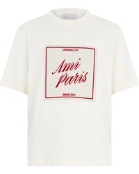 Ami Paris - Cotton T-Shirt With Print - Lyst
